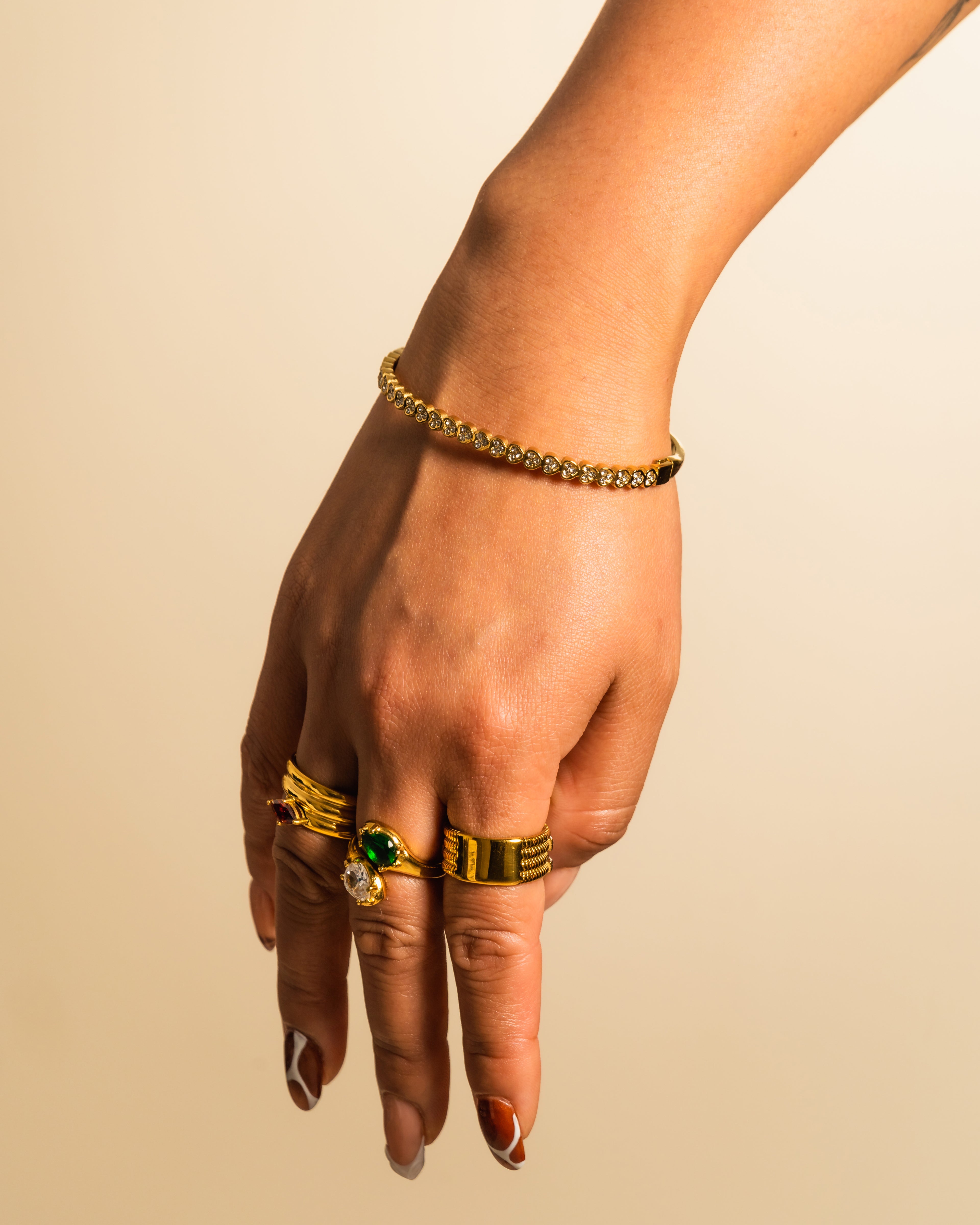 Ice Queen Gold Bangle