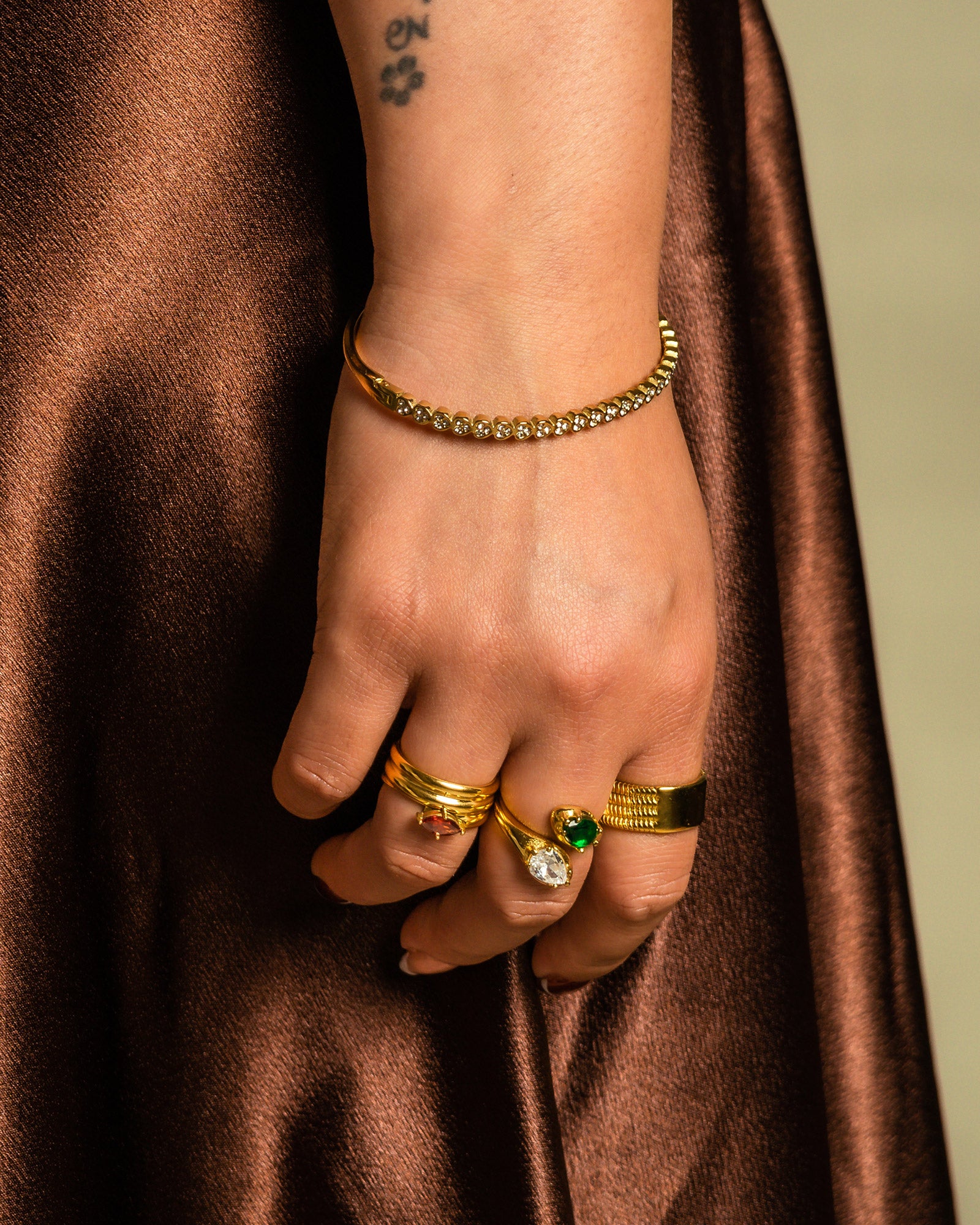 Ice Queen Gold Bangle