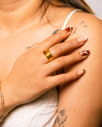 Isabella Solitaire Stack Gold Ring