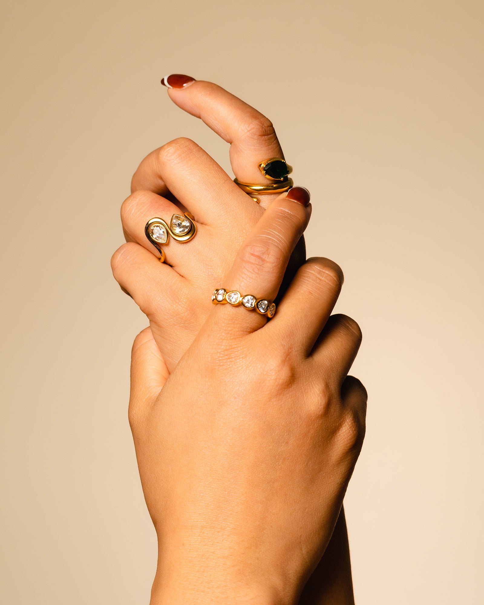 Teardrop Gold Ring